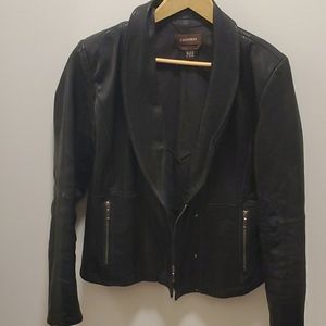 Danier black leather jacket